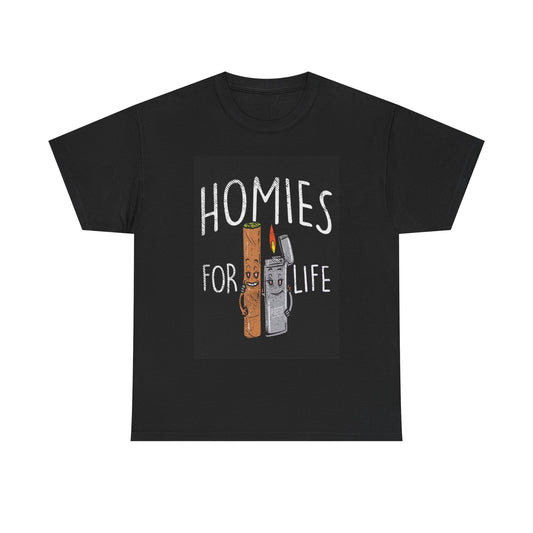 Homes For Life Tshirt Blunt and Lighter Weed PB and J Unisex Heavy Cotton Tee