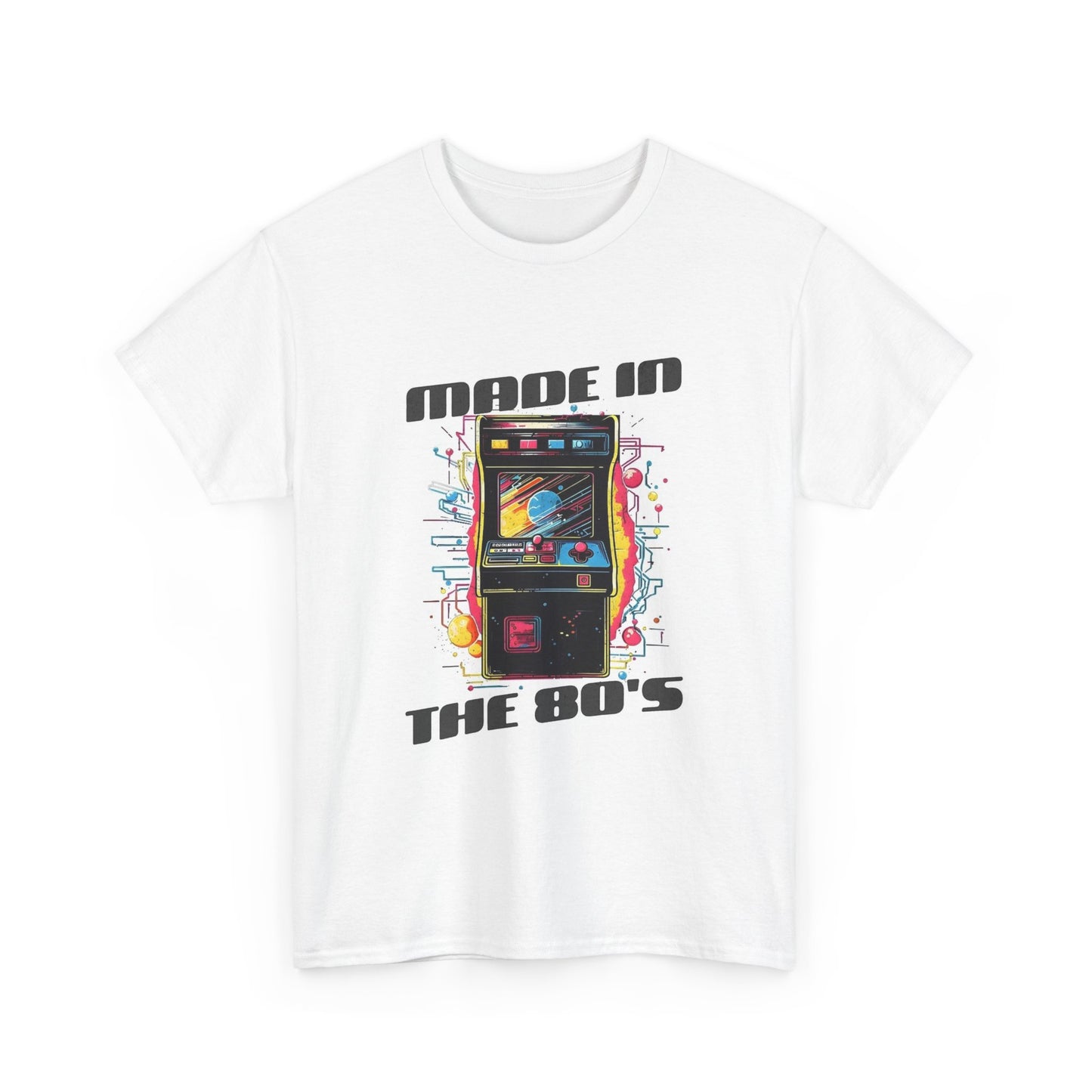 Made In The 80s Tshirt Retro Arcade Graphic Gaming Unisex Heavy Cotton Tee
