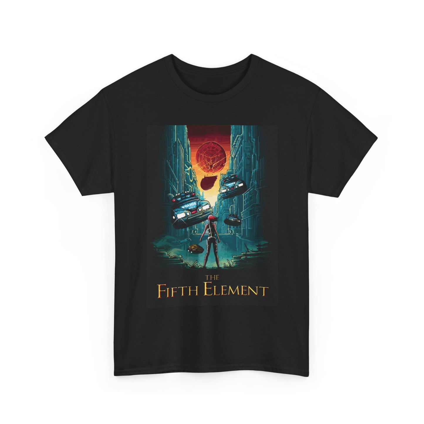 The Fifth Element Tshirt Vintage SCI FI Retro Movie Unisex Heavy Cotton Tee