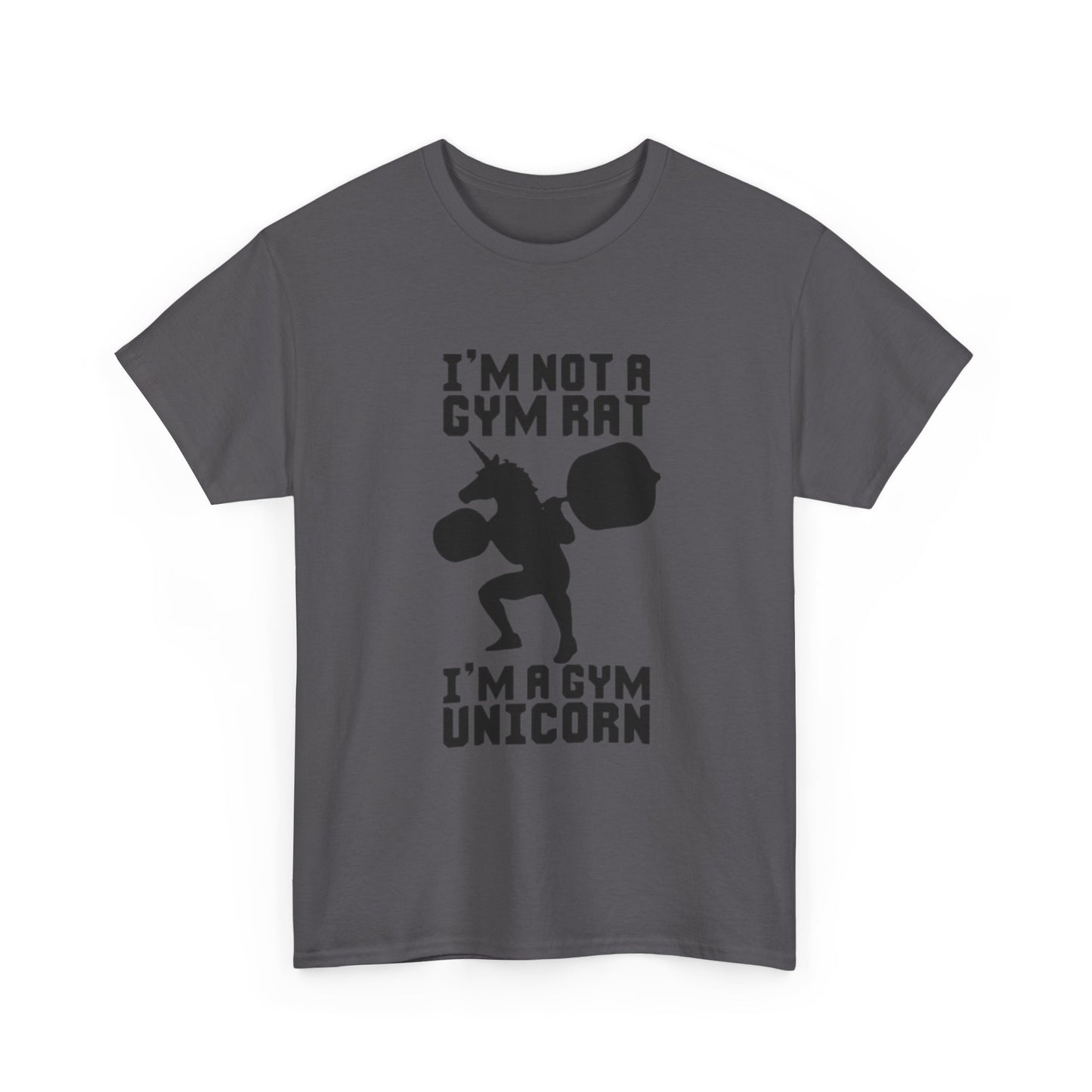 Gym Rat Shirt Funny Lifting Gear Workout Training Comedy Unisex Heavy Cotton Tee