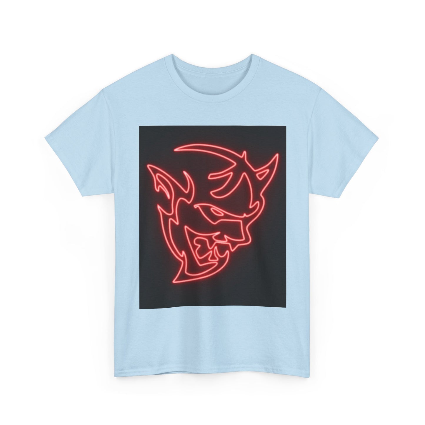 Dodge Demon Tshirt Hellcat Charger Logo Challenger Mopar Unisex Heavy Cotton Tee
