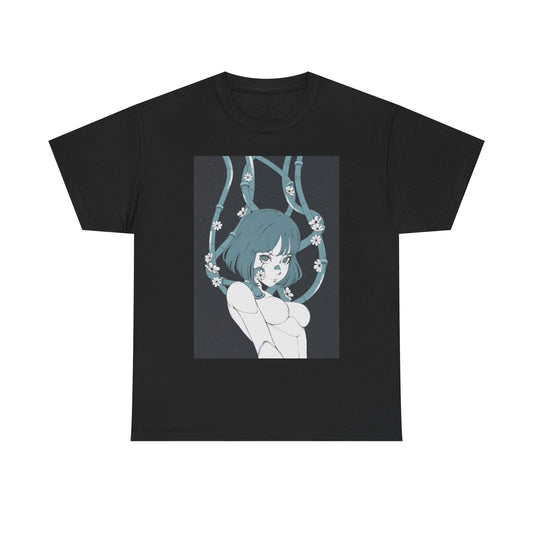 Waifu Anime T-shirt Girl Graphic Cartoon Retro Gaming Unisex Heavy Tee Gamer 25