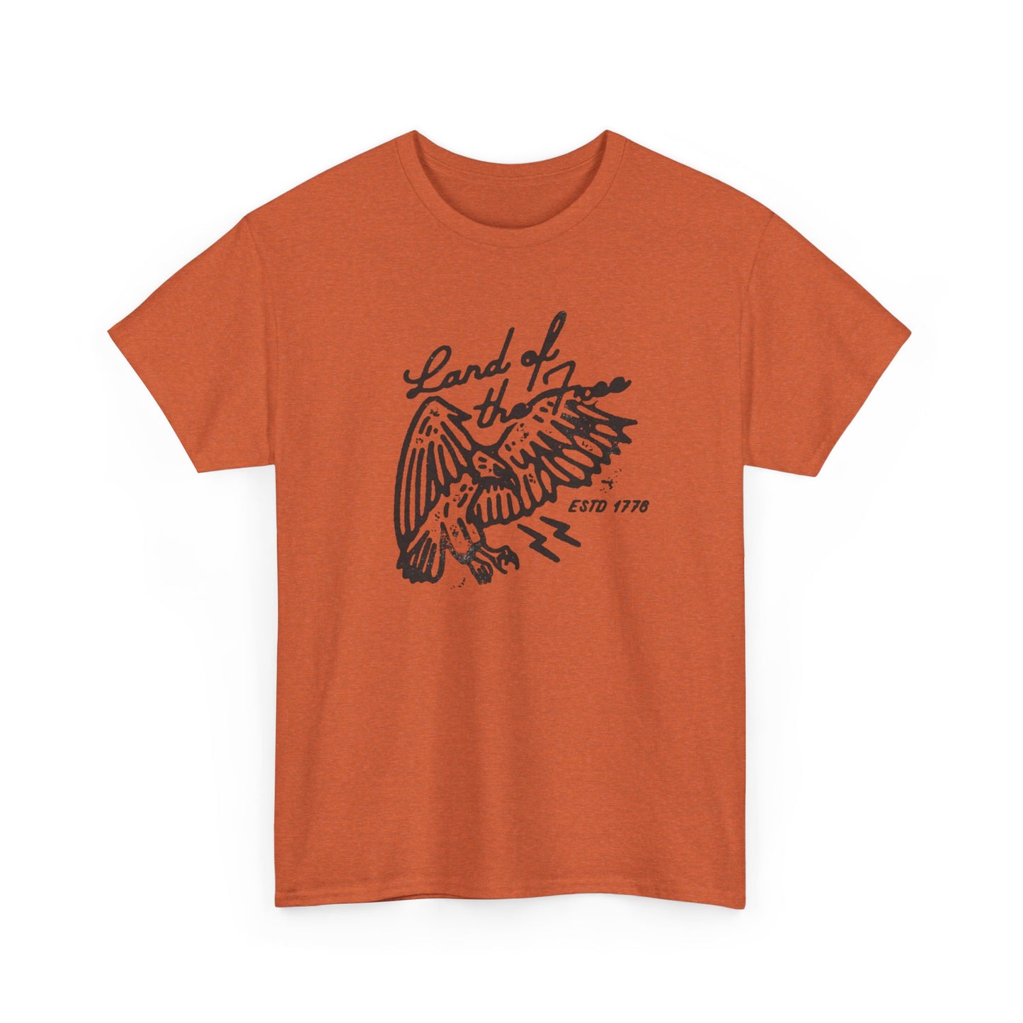 Land Of The Free 1776 Graphic T Shirt Unisex Heavy Cotton Tee Gift