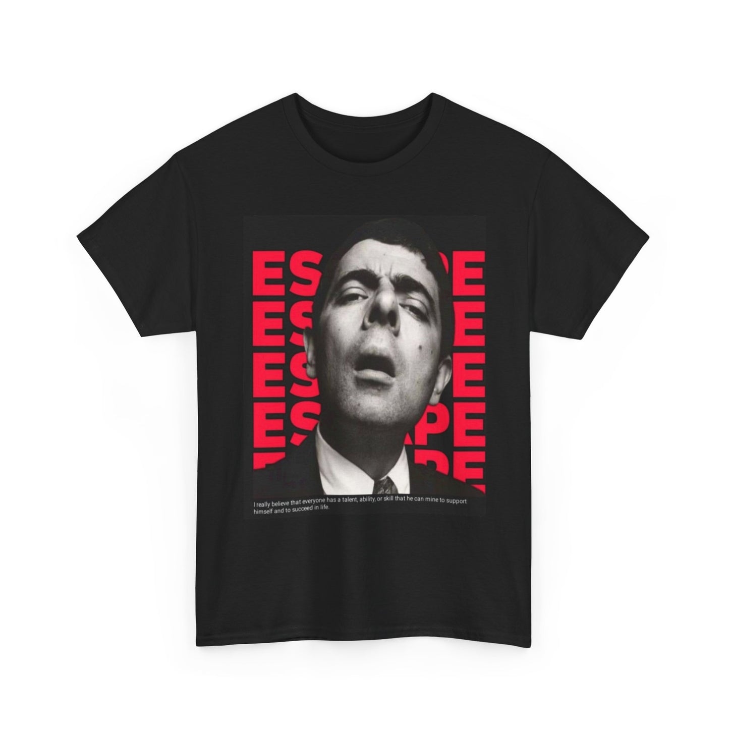 Mr Bean Escape Graphic T Shirt Funny Jokes Retro Unisex Heavy Cotton Tee