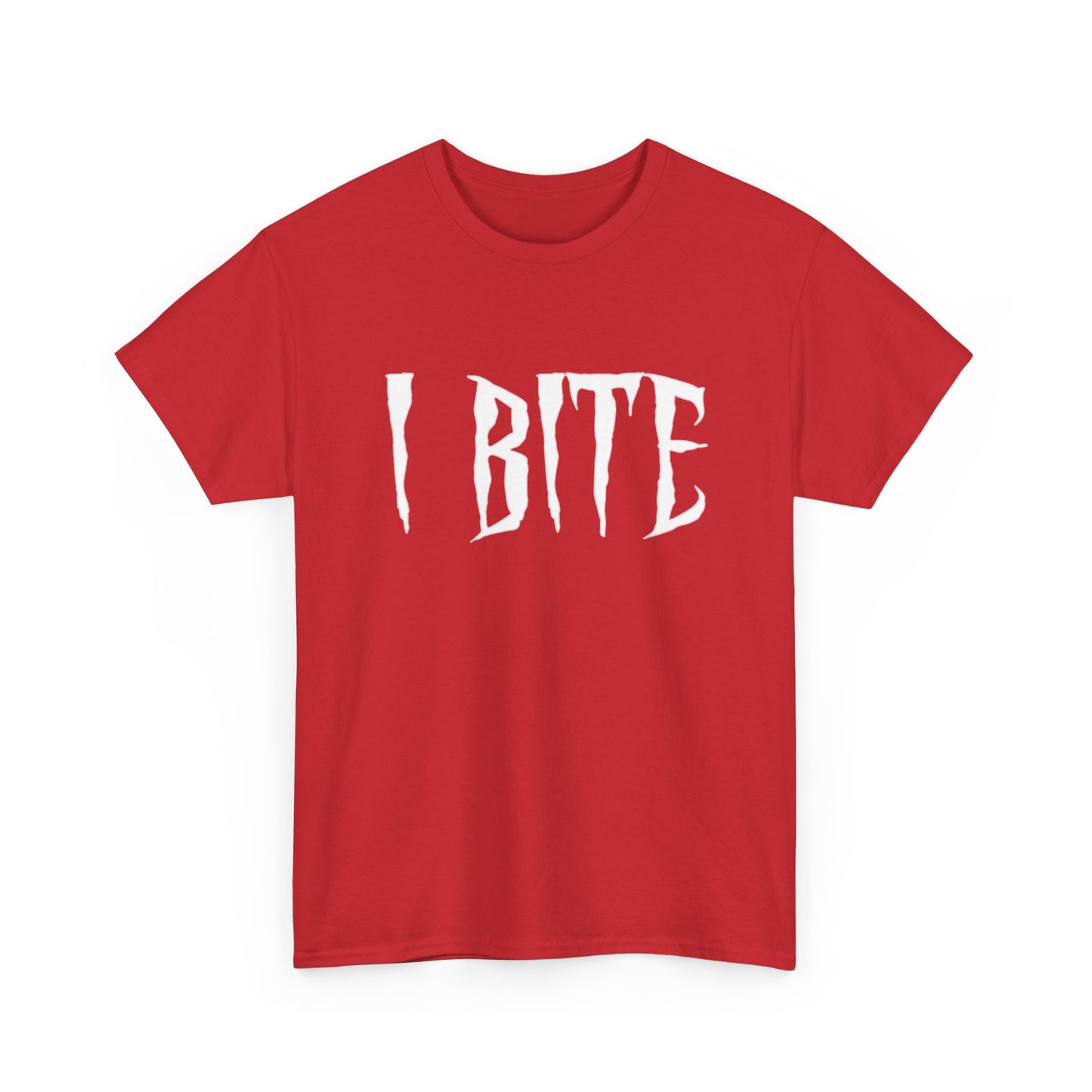 I Bite Shirt Funny Joke Graphic Vampire Dad Humor Unisex Heavy Cotton Tee