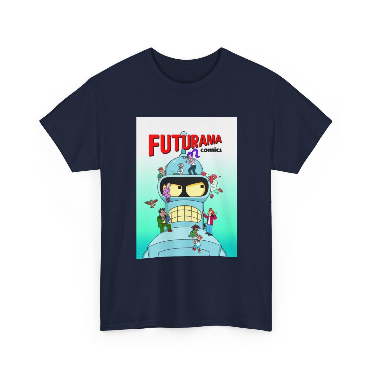 Futurama Shirt Bender Tv Series Graphic Funny Cartoon Unisex Heavy Cotton Tee