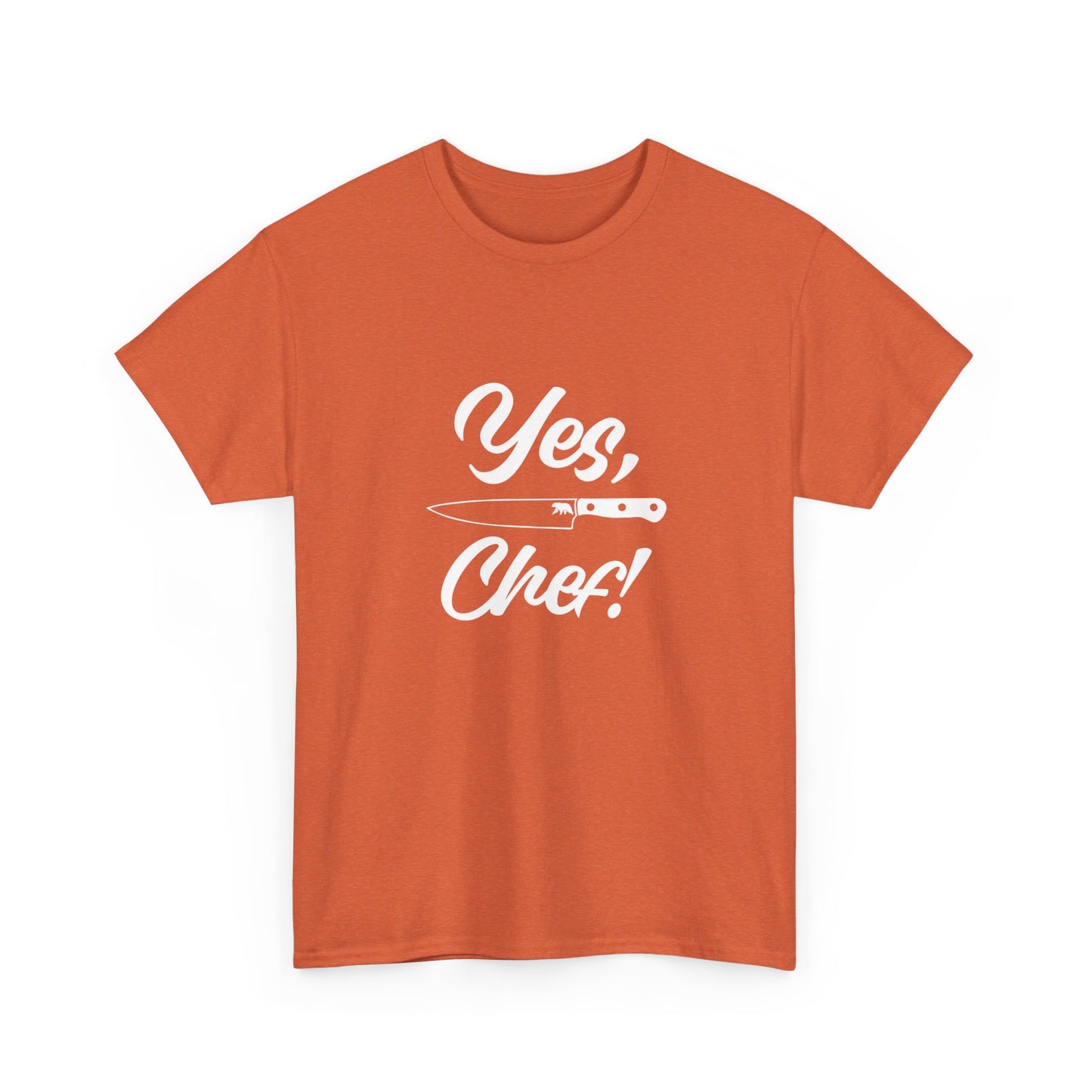 Yes Chef Kitchen Knifes Graphic T-Shirt Cotton Tee New Gift Vintage