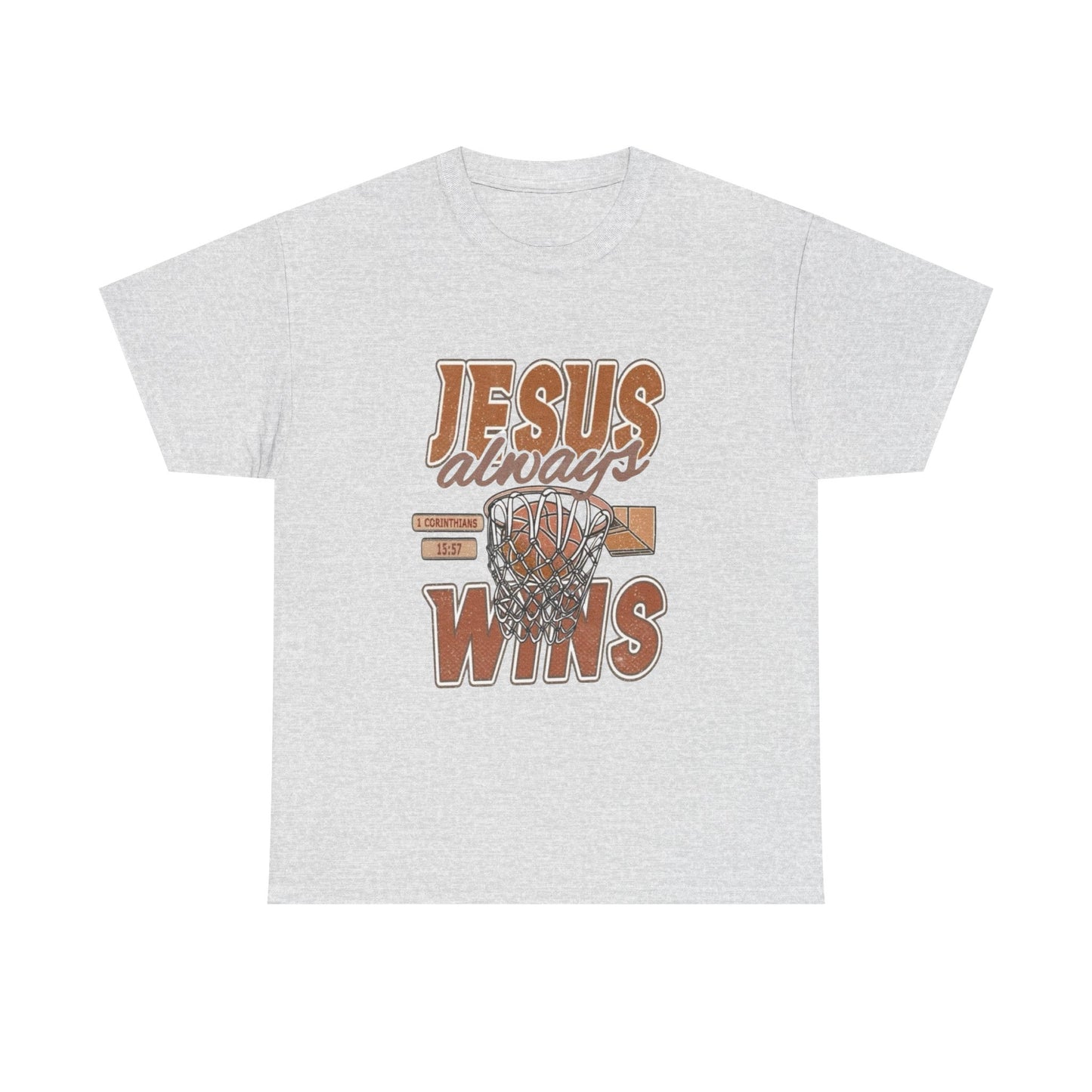 Jesus Always Wins Graphic T Shirt Unisex Heavy Cotton Tee