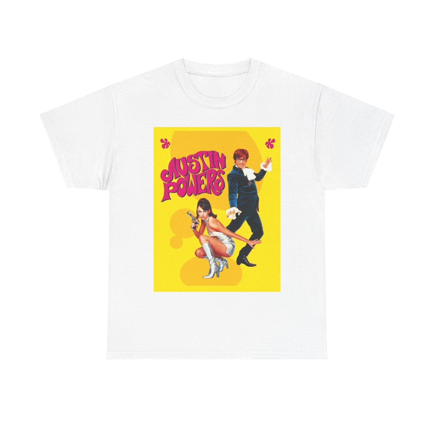 Austin Powers Movie Poster Funny Shirt Retro Unisex Heavy Cotton Tee