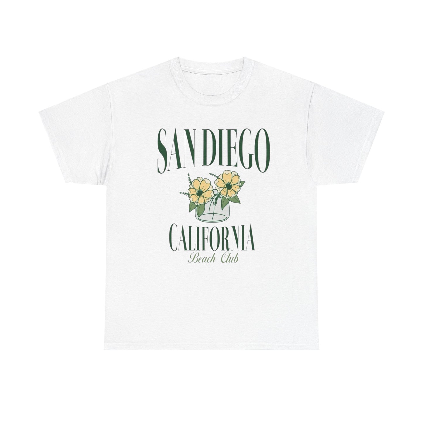San Diego California Beach Club Graphic T Shirt Adult New Tee