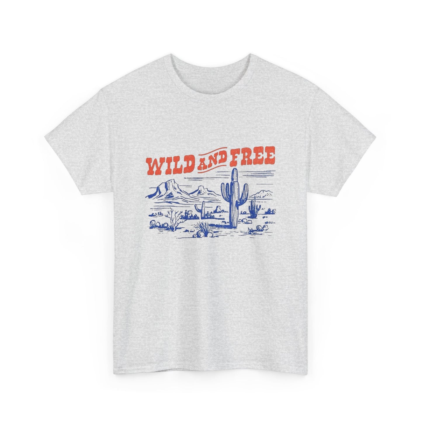 Wild And Free Western Graphic T Shirt Unisex Heavy Cotton Tee