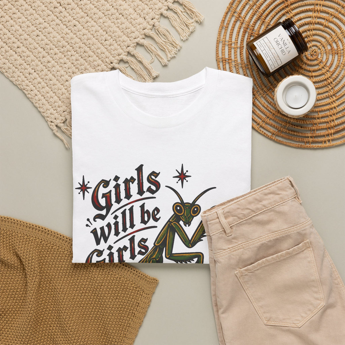 Girls Will Be Girls Graphic T Shirt Women's Heavy Cotton Tee