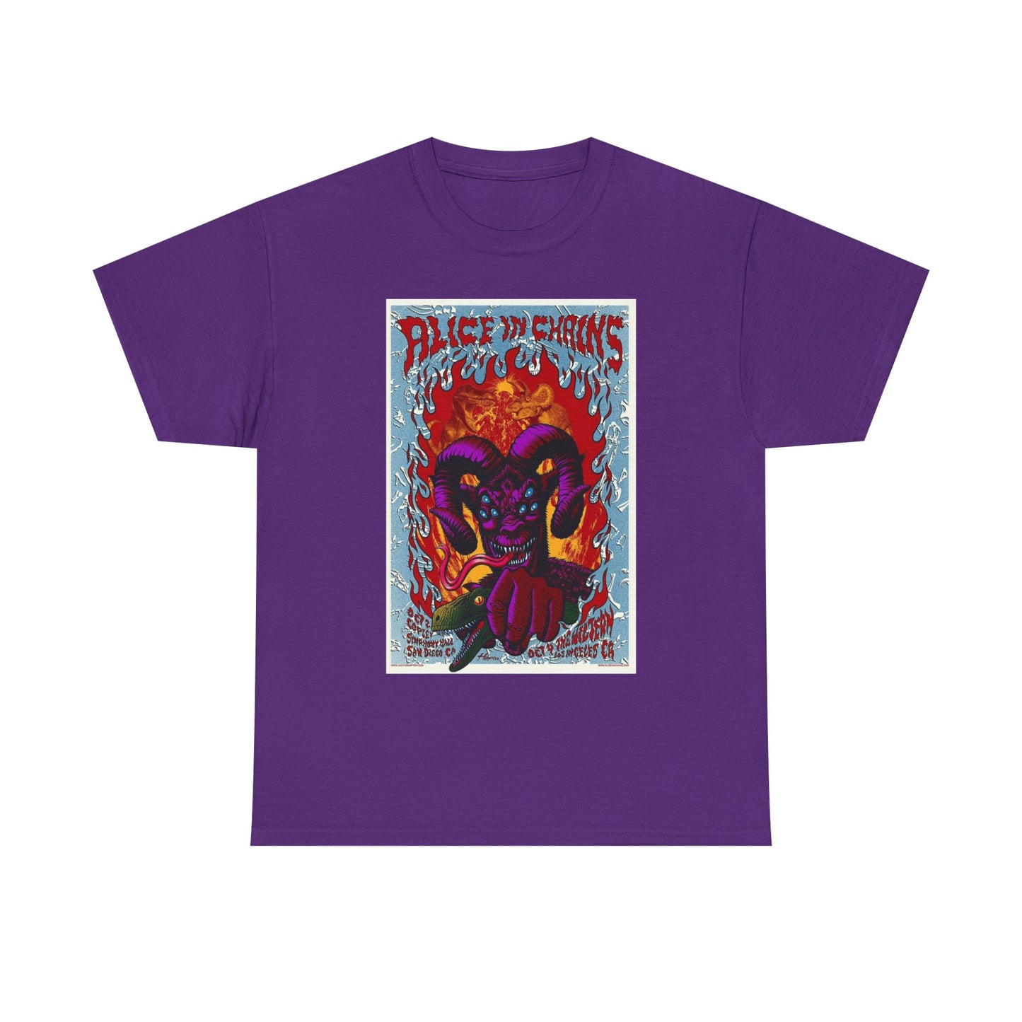 Alice In Chains Rock Band T Shirt Merch Poster Unisex Heavy Cotton Tee