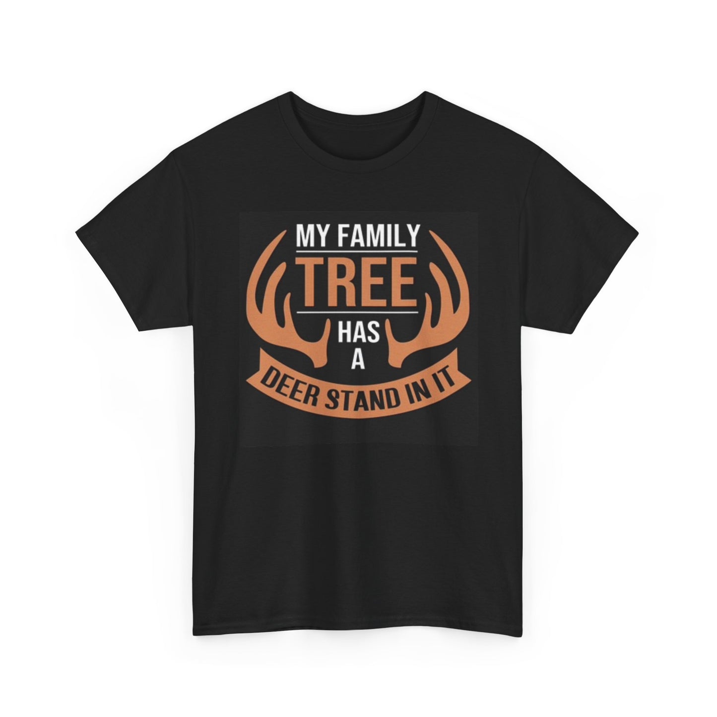 My Family Tree Hunting Graphic T Shirt Deer Stand Outdoors Unisex Heavy Cotton