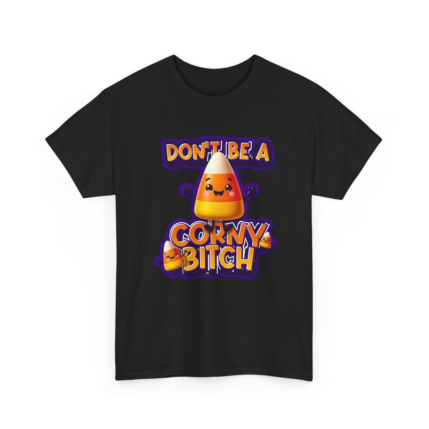 Funny Candy Corn Halloween Graphic T Shirt NEW Unisex Heavy Cotton Tee