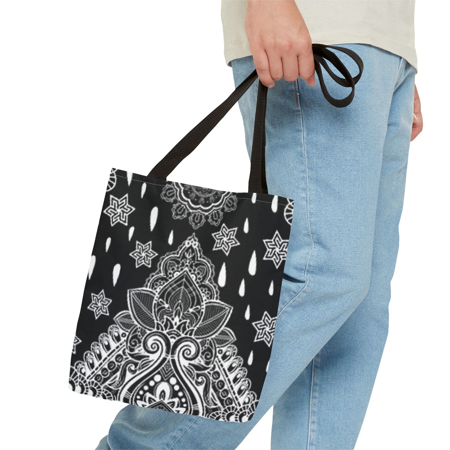 Black And White Paisley Multi Color BRAND NEW MODERN Tote Bag (AOP)
