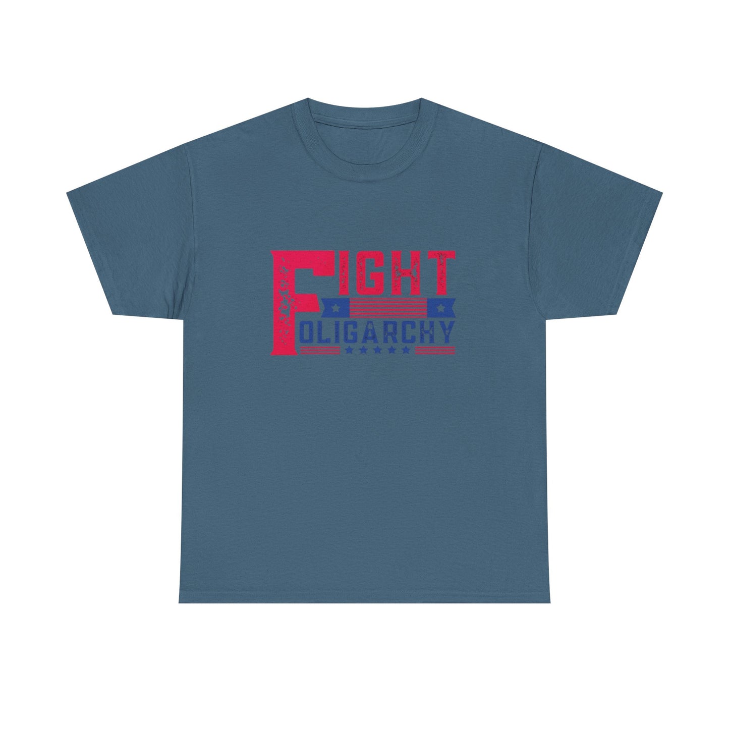 Fight Oligarchy Tour AOC Sanders Graphic T Shirt Unisex Heavy Cotton Tee