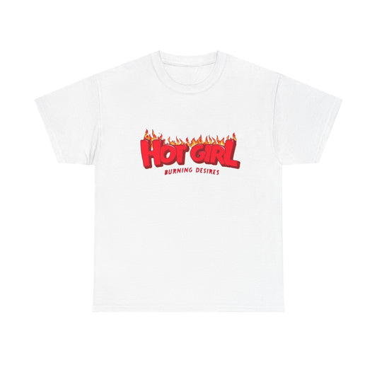 Hot Girl Logo Retro Skateboarding Graphic T-Shirt Unisex Heavy Cotton Tee