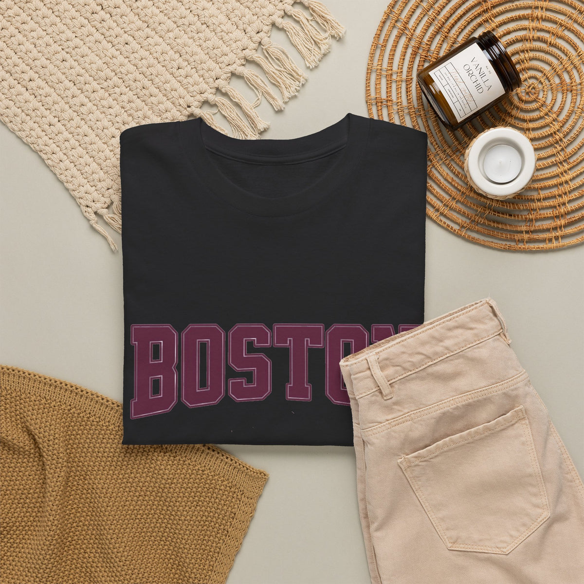 Boston Classic Graphic T Shirt Men's Heavy Cotton Tee