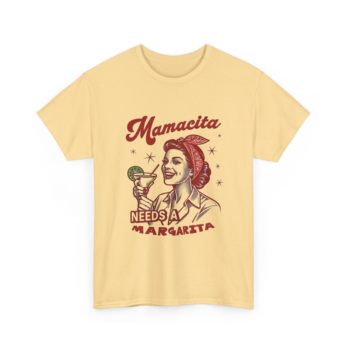 Mamacita Needs A Margarita Funny Graphic T Shirt NEW Unisex Heavy Cotton Tee