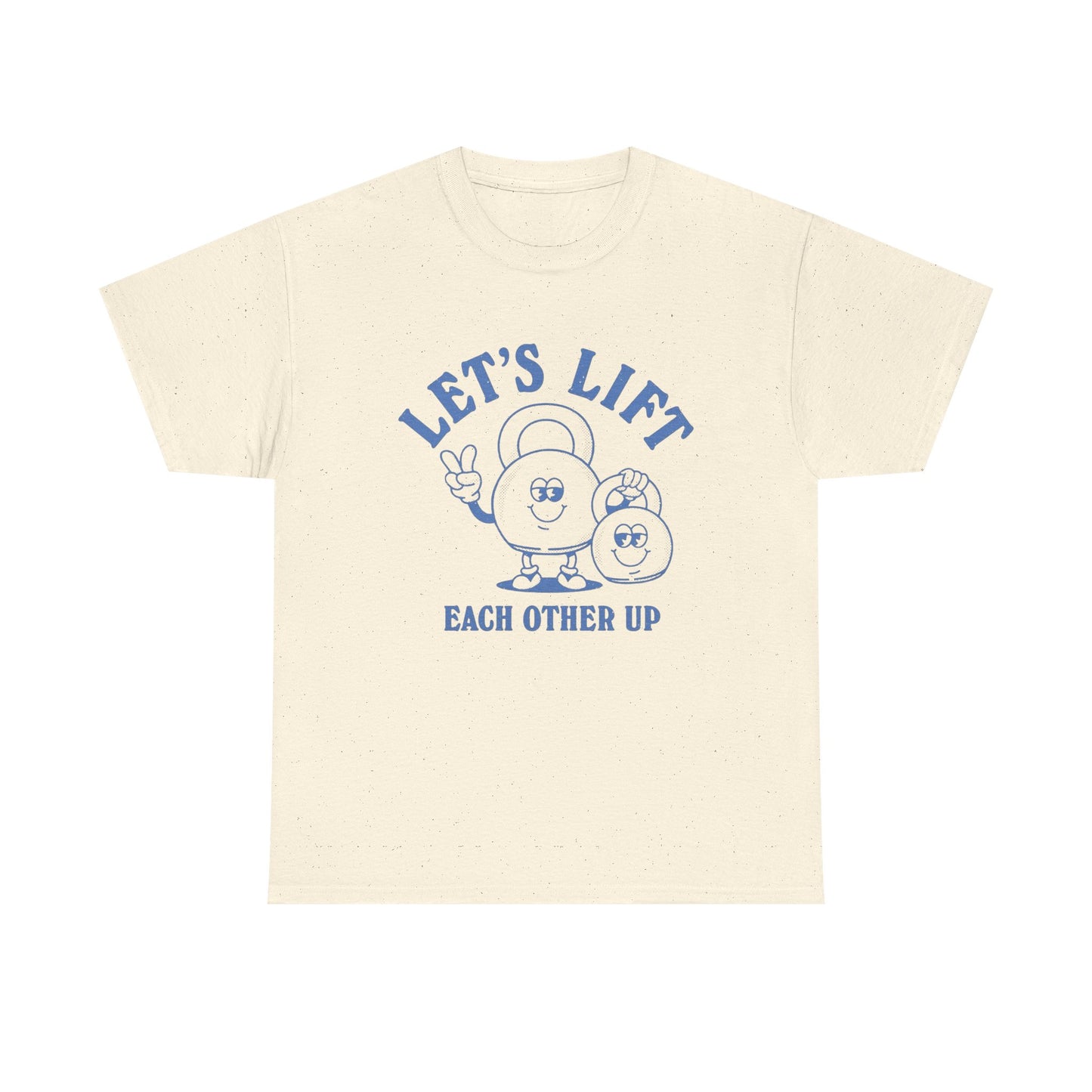 Lets Lift Gym Gear Graphic T Shirt Unisex Heavy Cotton Tee