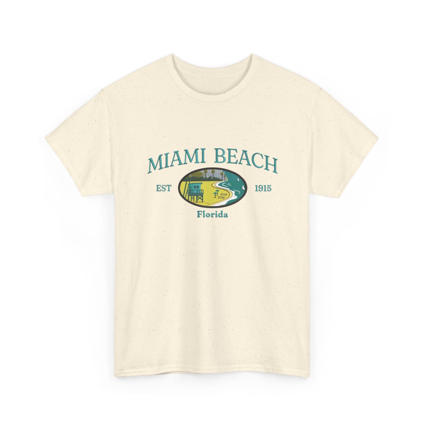 Miami Beach Florida Graphic T Shirt NEW Unisex Heavy Cotton Tee