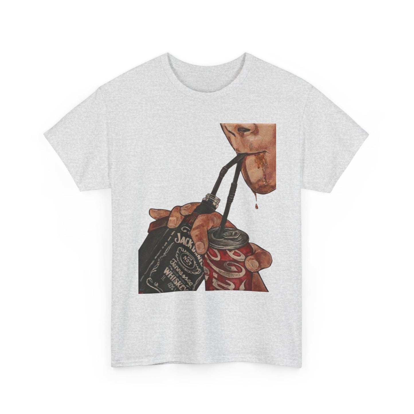 Jack And Coke Graphic Bar Funny T Shirt Unisex Heavy Cotton Tee