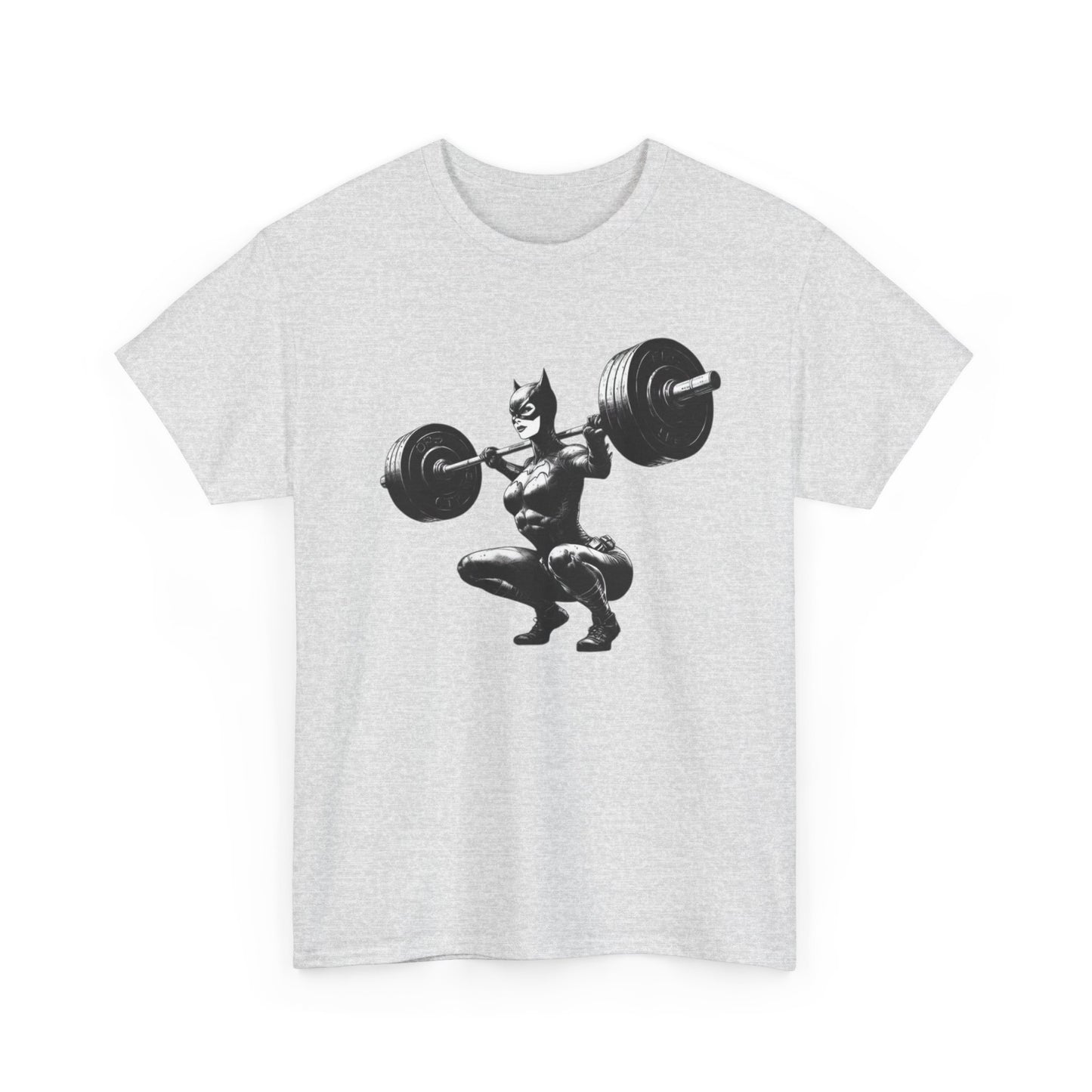 Catwoman GYM Lifting Apparel Graphic T Shirt Womens Heavy Cotton Tee