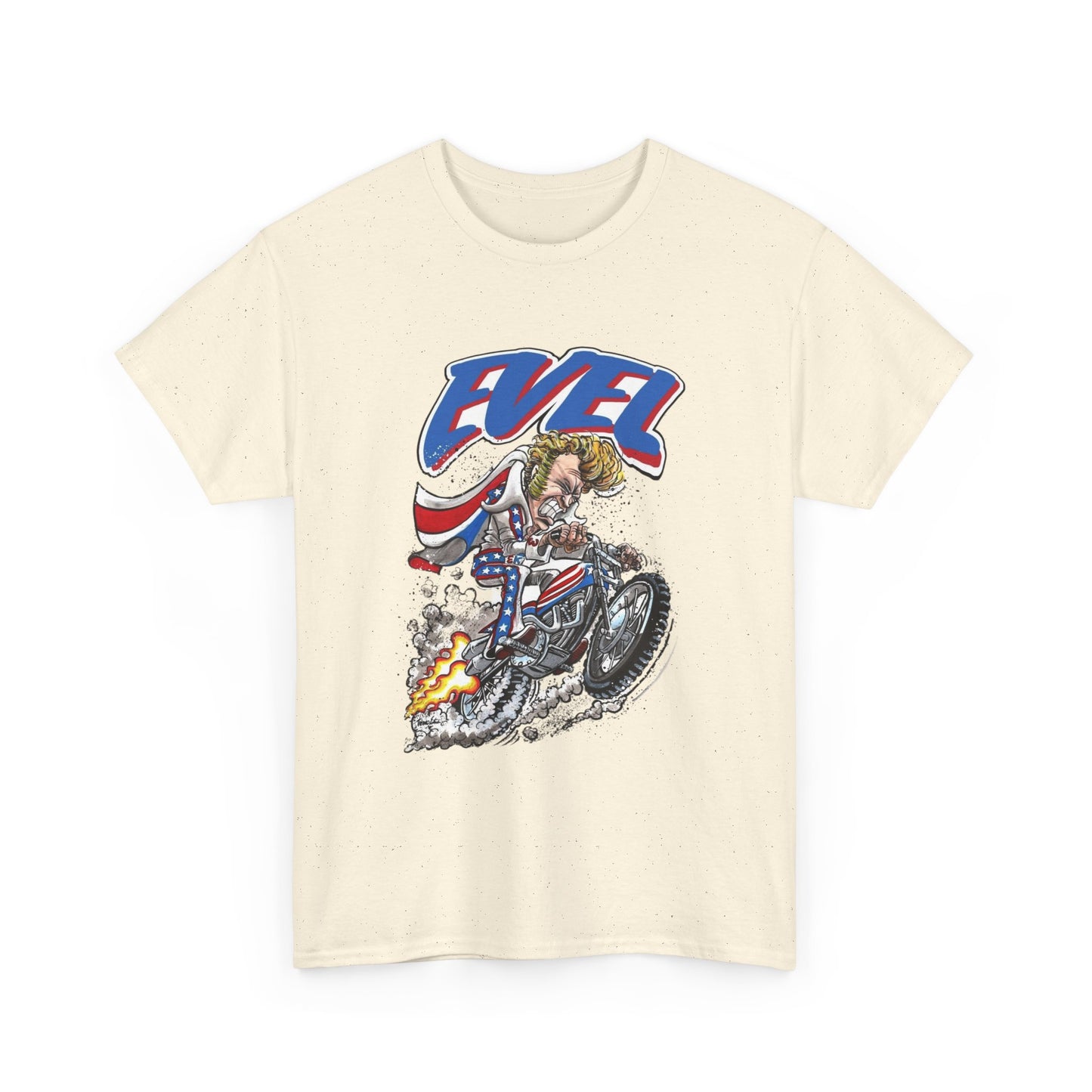 Evel Knievel Retro Graphic Motorcycles T Shirt ALL SIZES Tee Unisex Heavy Cotton