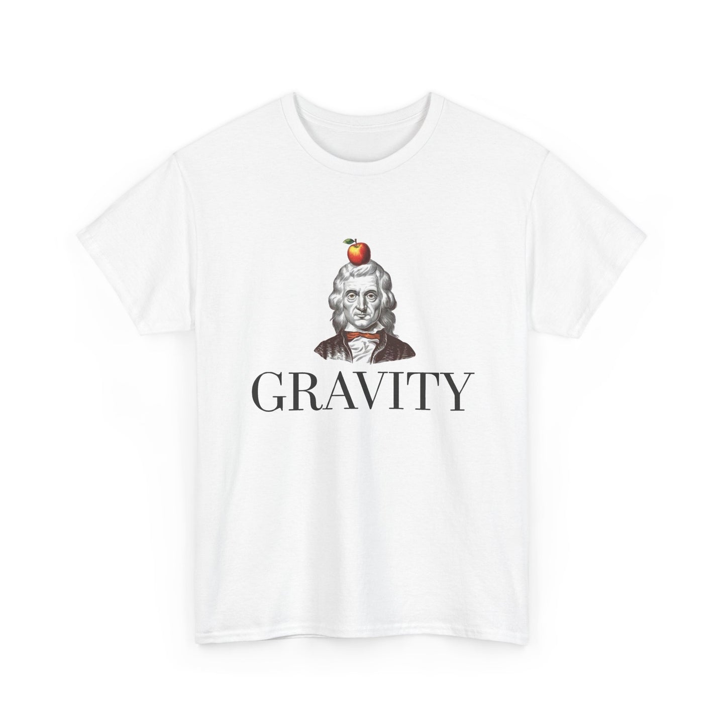 Gravity Sir Issac Newton Funny Graphic T Shirt NEW Unisex Heavy Cotton Tee