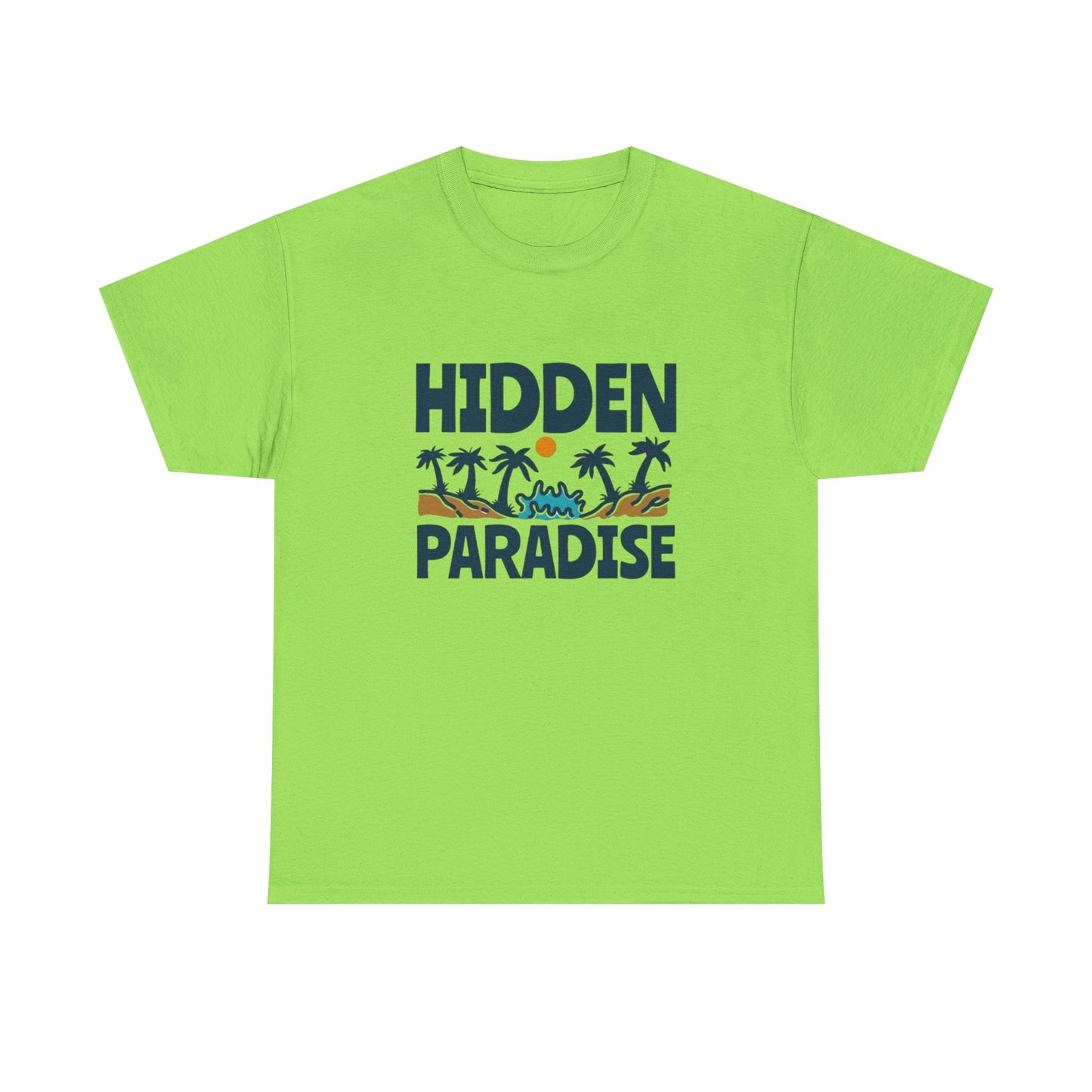 Hidden Paradise Graphic T Shirt NEW Adult Unisex Heavy Cotton Tee