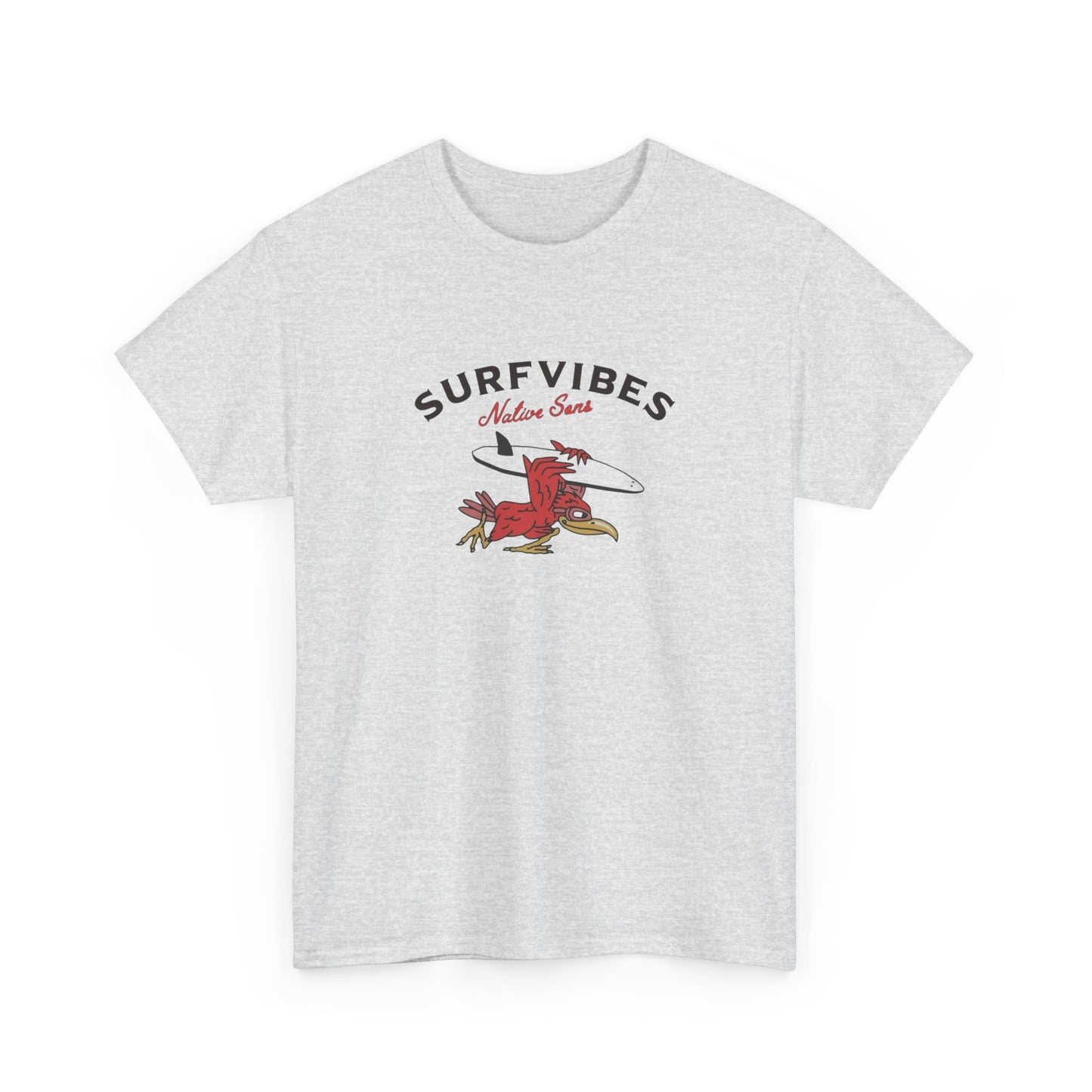 Surf Vibes Beach Retro Graphic T Shirt Unisex Heavy Cotton Tee New Gift