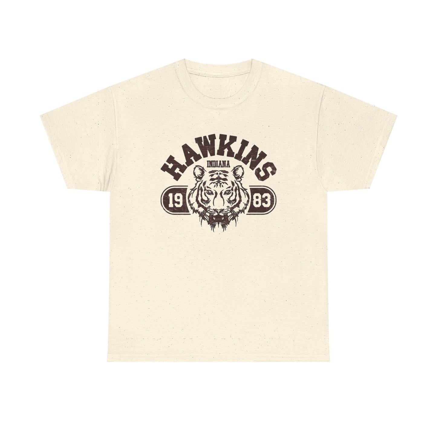 Hawkins Indiana Retro TV Graphic T Shirt Unisex Heavy Cotton Tee
