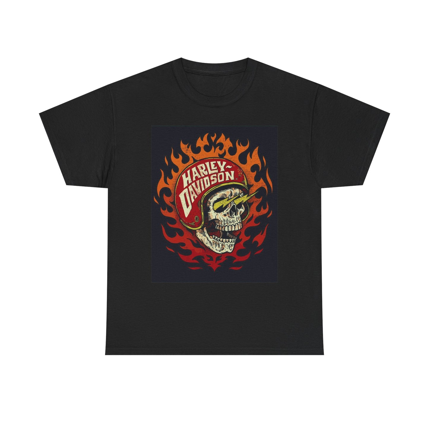 Harley Davidson Motorcycles Graphic T Shirt Vintage Unisex Heavy Cotton Tee 1