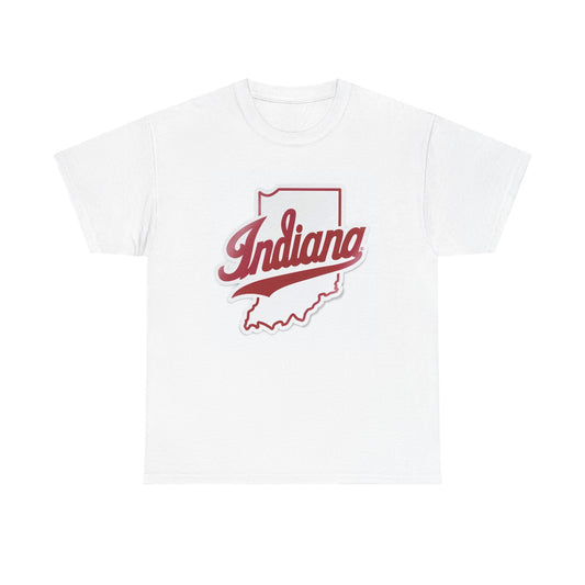 Indiana State Logo BRAND NEW Apparel T Shirt Unisex Heavy Cotton Tee