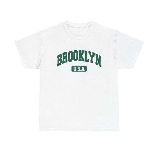 Brooklyn USA New York Graphic T Shirt Vintage Retro Apparel Heavy Cotton Tee