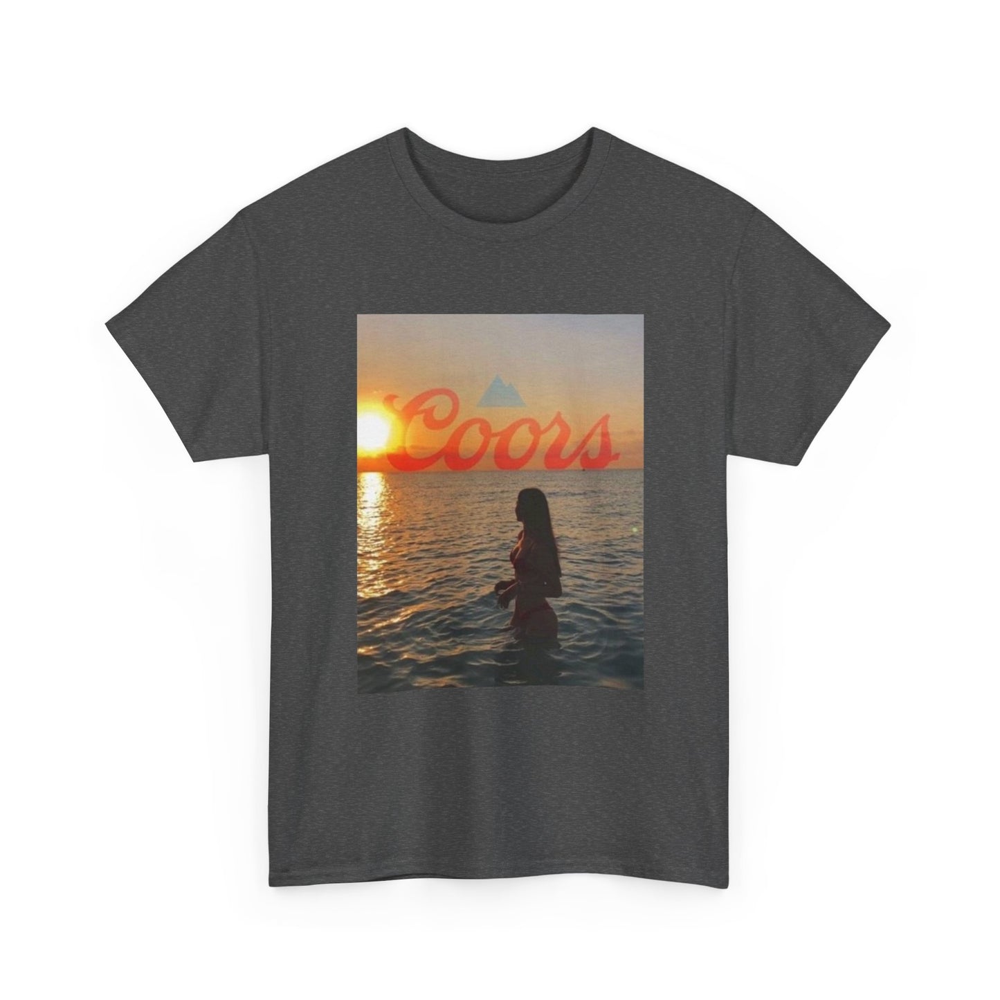 Coors Light Tshirt Cold Beer Bikini Poster Summer Unisex Heavy Cotton Tee