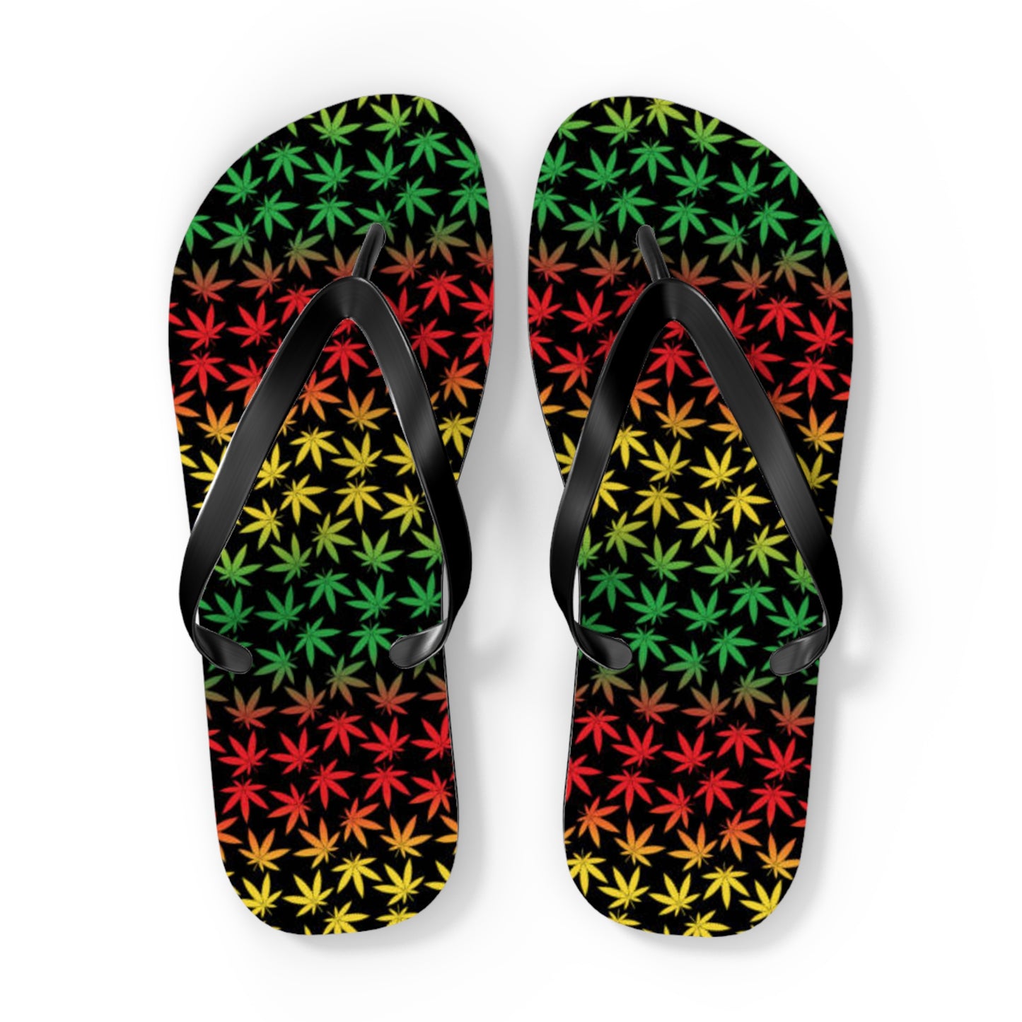 WAVES And SUN Co Sandals Jamaica Weed Flip Flops -Slides Summer Beach BRAND NEW