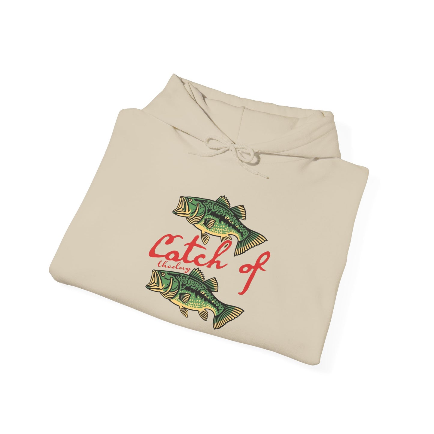 Catch Of The Day Fish Graphic Hoodie Heavy Blend Sweatshirt NEW