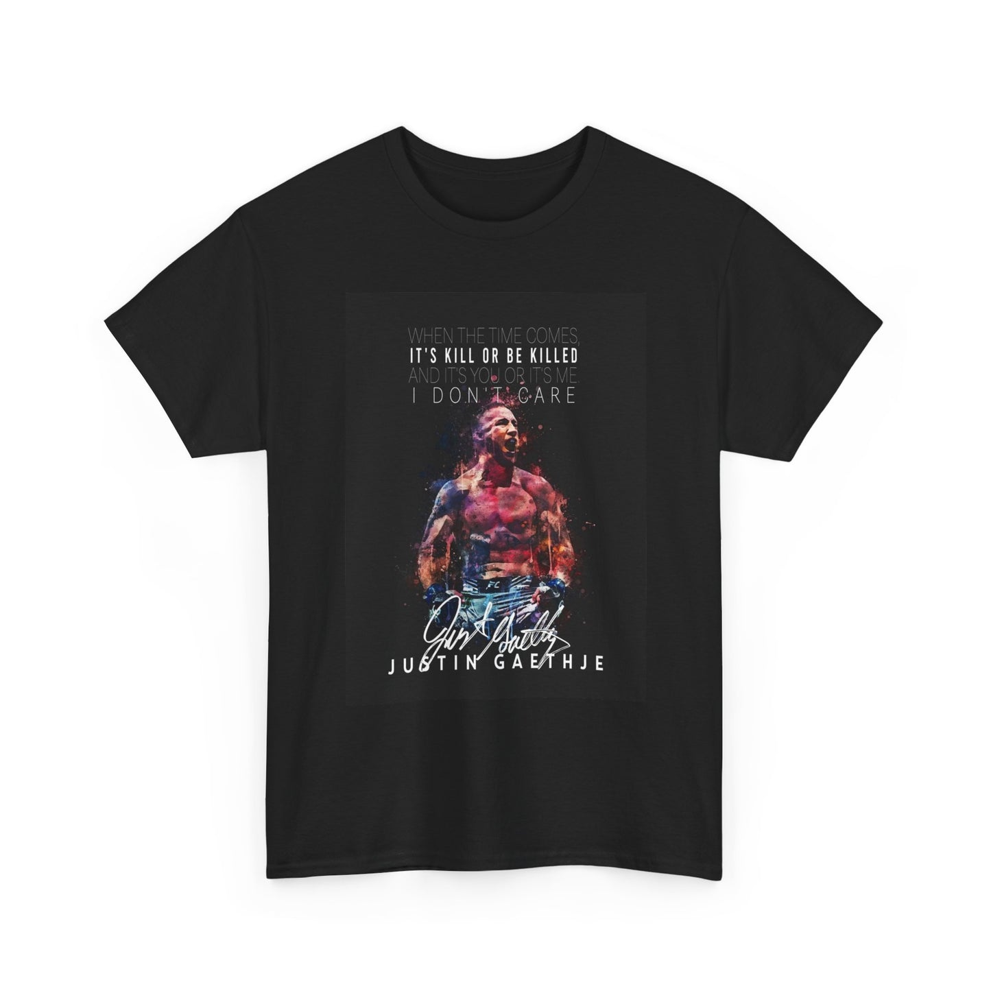 Justin Gaethje Tshirt UFC Merch MMA Fighter Graphic Unisex Heavy Cotton Tee