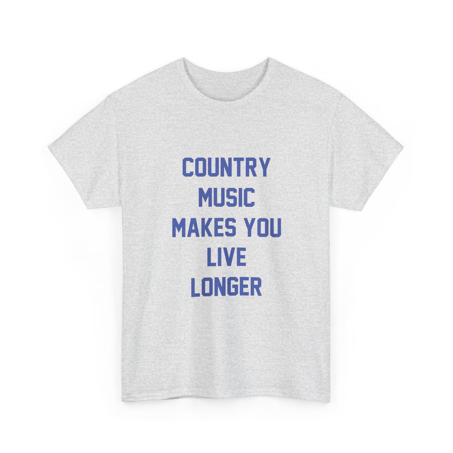 Country Music Makes You Live Longer Graphic T Shirt NEW ADULT TEE Cotton