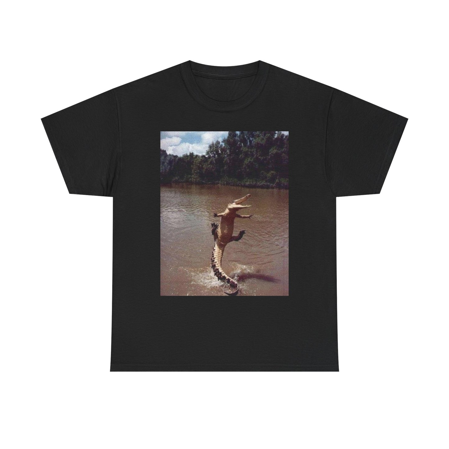 Funny Alligator Crocodile Florida Swamp Puppy Graphic T-Shirt Heavy Cotton NEW