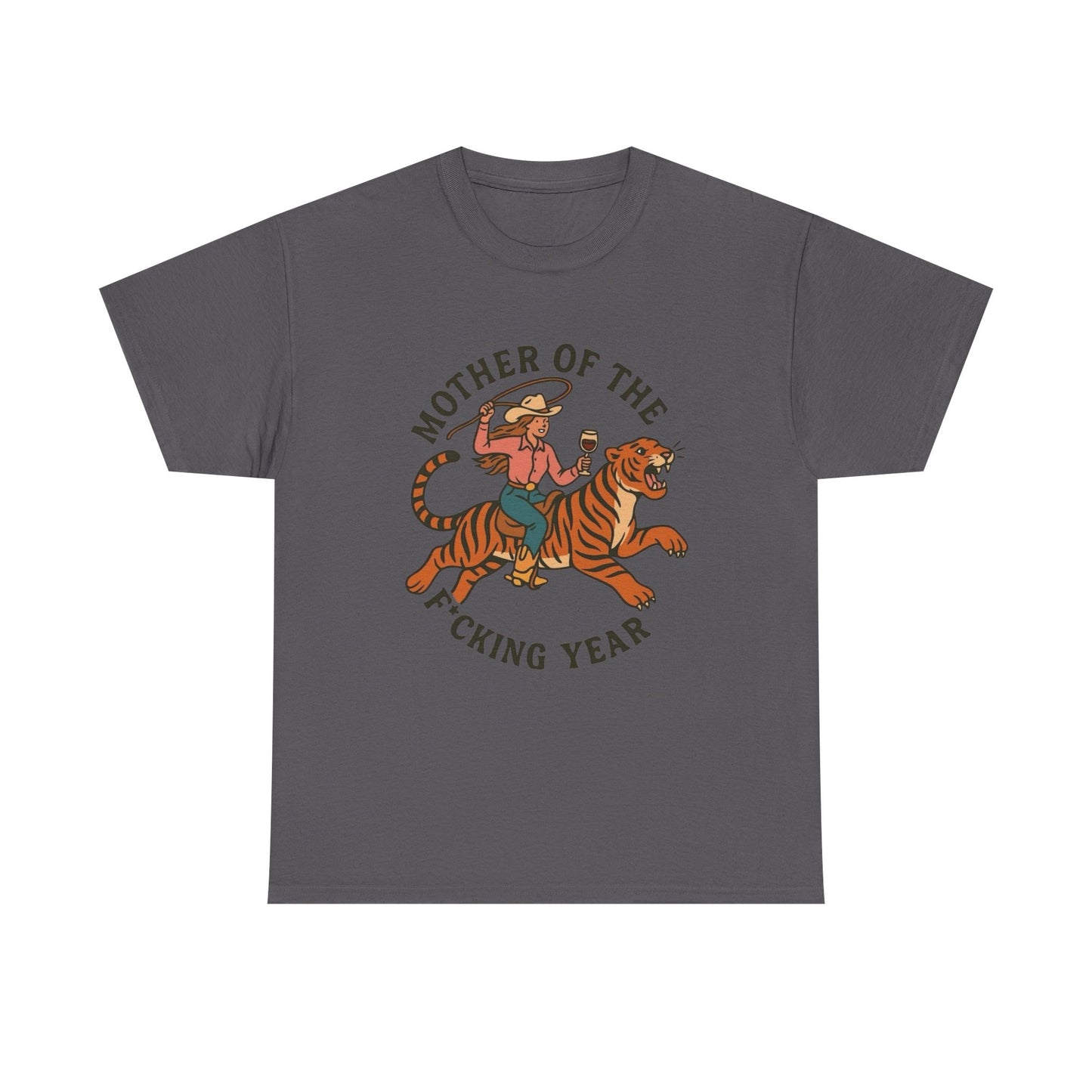 Mother Of The Year Graphic T Shirt NEW Vintage Unisex Heavy Cotton Tee