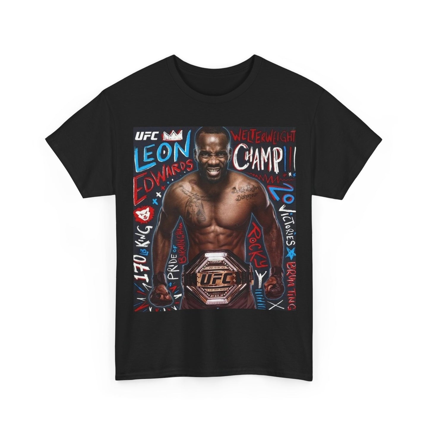 Leon Edwards T-shirt UFC mma champ boxing Sean Strickland Heavy Cotton Tee