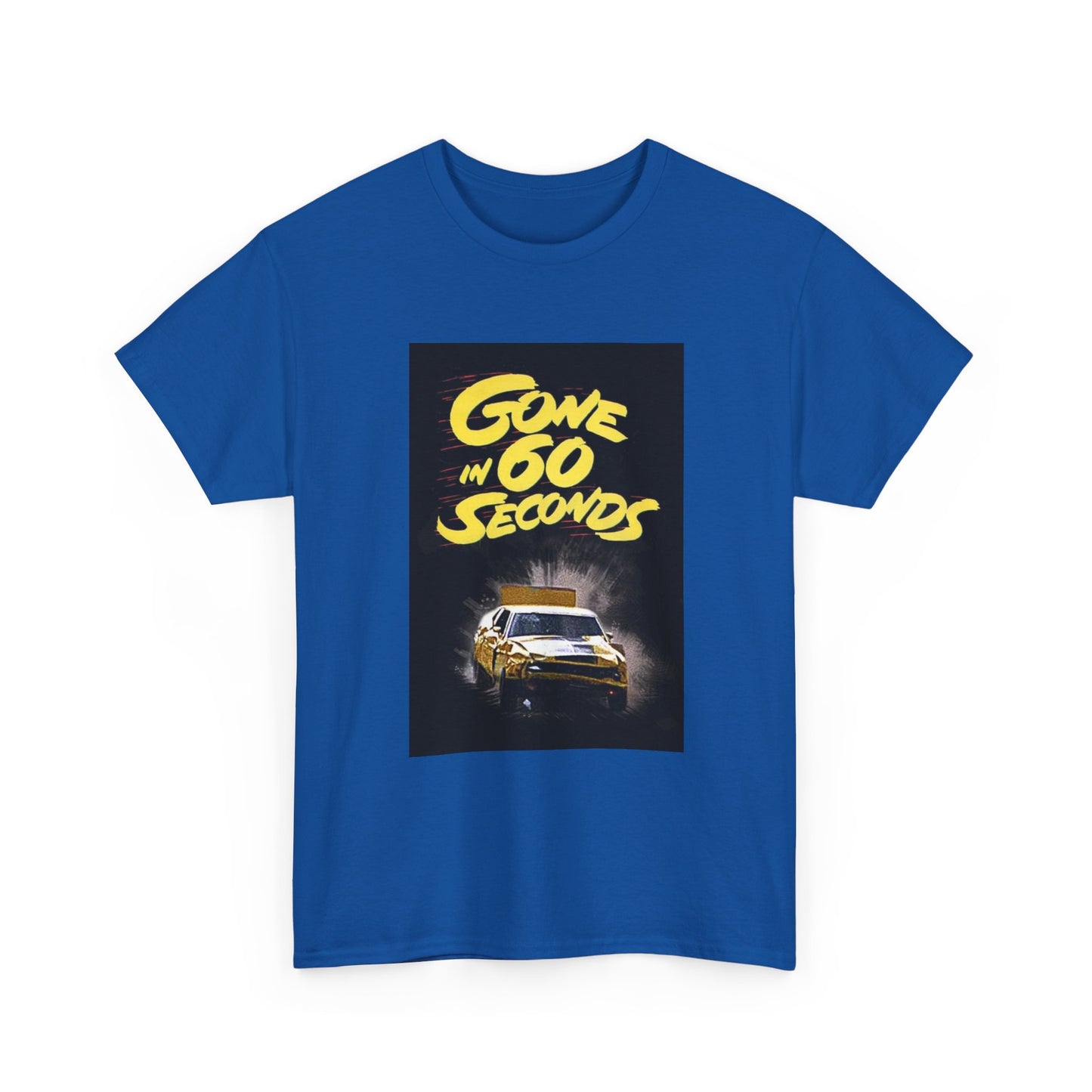 Gone in 60 Seconds Tshirt Vintage Ford Mustang Retro Poster Unisex Heavy Cotton