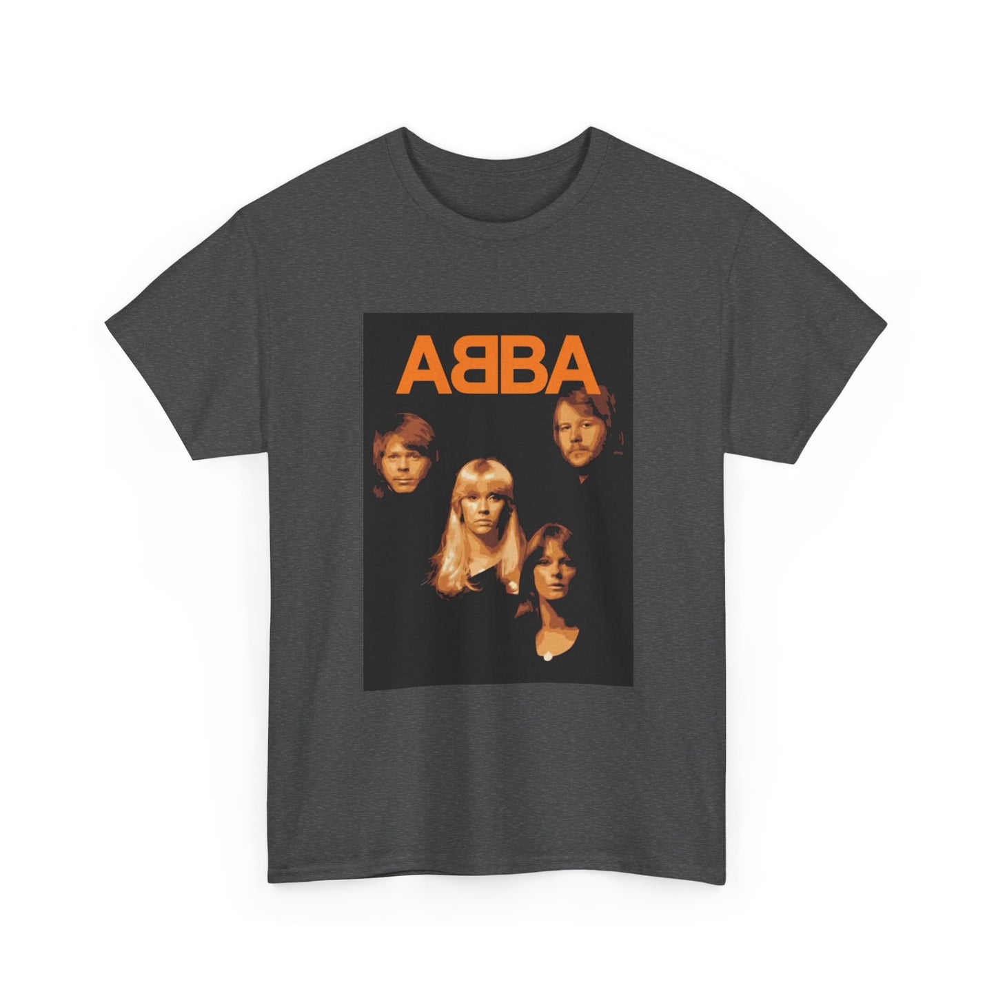 Abba T-shirt vintage retro neon lights classic music Unisex Heavy Cotton Tee