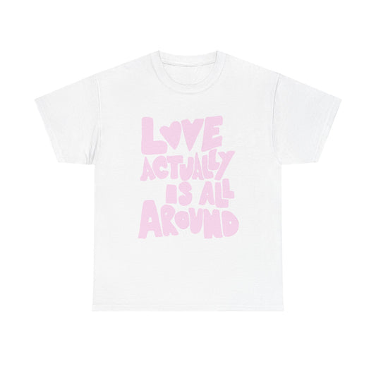 Love Is All Around Retro Graphic T Shirt Unisex Cotton Tee - New Gift - Tee