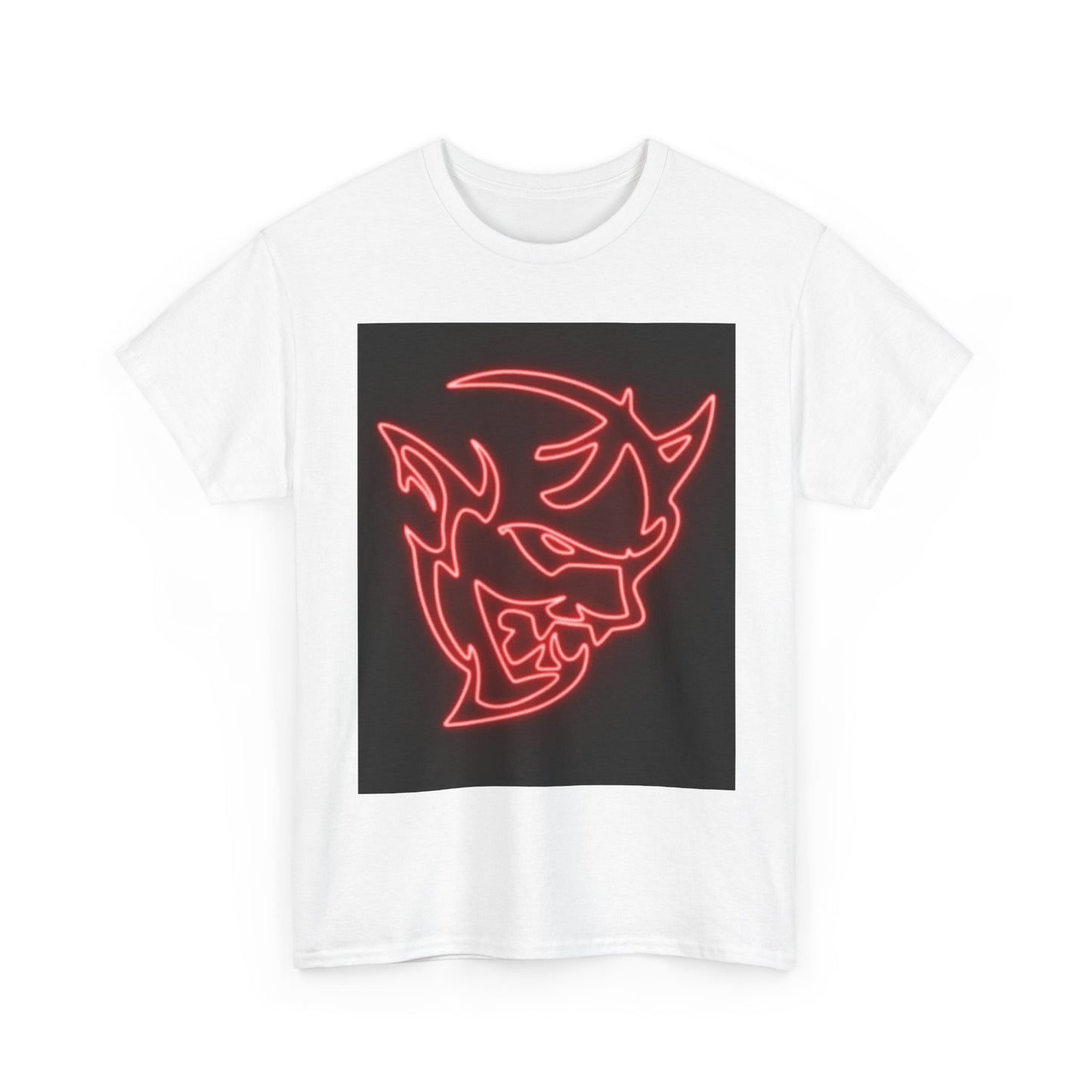 Dodge Demon Tshirt Hellcat Charger Logo Challenger Mopar Unisex Heavy Cotton Tee
