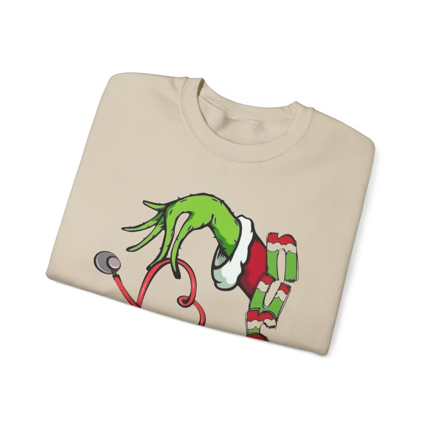 The Grinch Nurse Graphic Sweater NEW Unisex Heavy Blend™ Crewneck Sweatshirt
