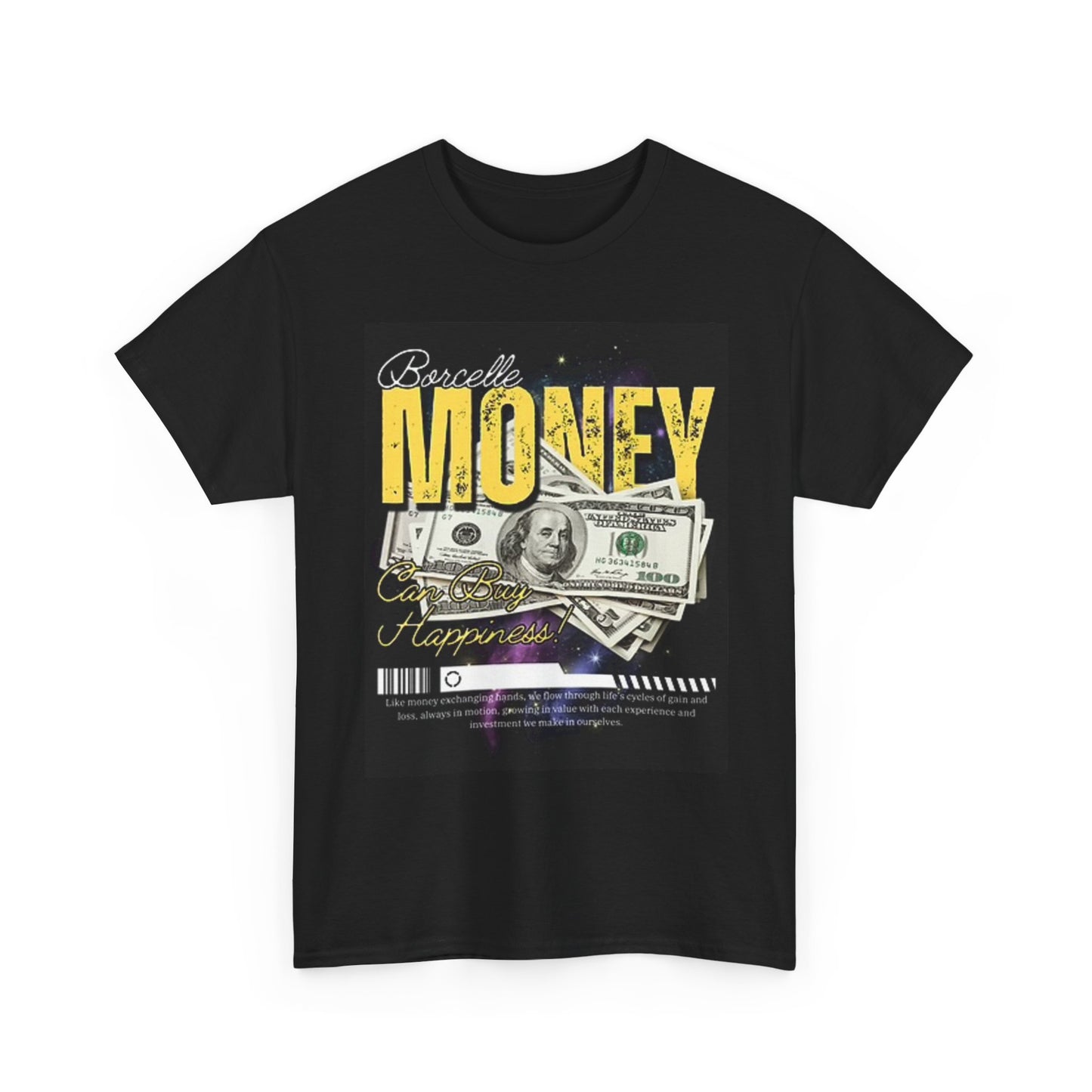 Money Can Buy Happiness Graphic T Shirt Benjamins Unisex Heavy Cotton Tee